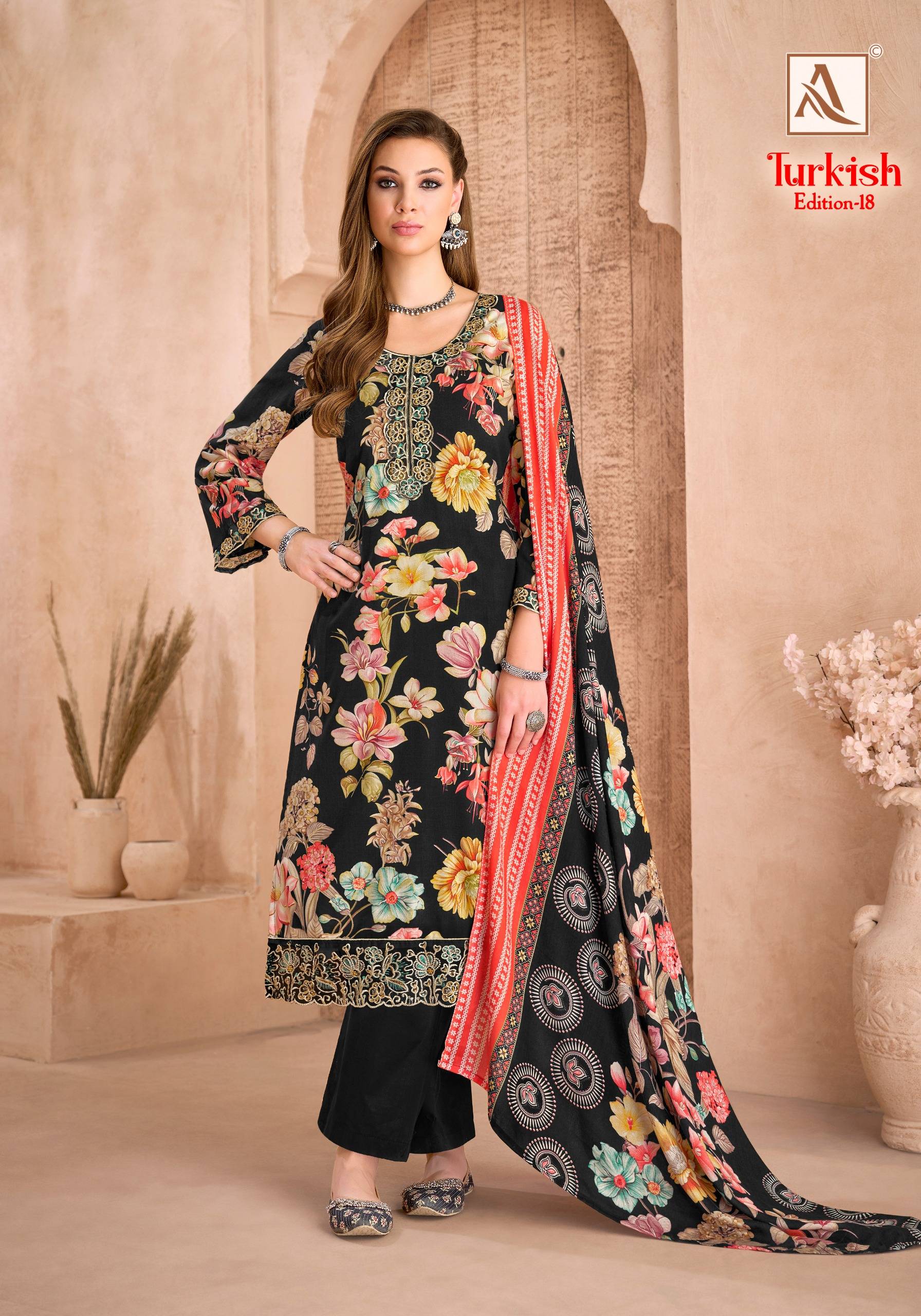 TURKISH VOL 18 BY ALOK SUIT 01 To 06 Series Beautiful Festive Suits Stylish Colorful Fancy Casual Wear & Ethnic Wear VISCOSE REYON Dresses At Wholesale Price